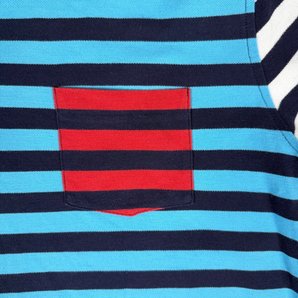 90s Club Room Mens Striped Rugby Polo Shirt Size XXL Knit Dopamine Retro Pocket - Picture 13 of 15